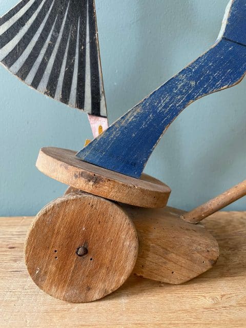 OBJET DÉCO morceau de bois avec danseuses folklorique