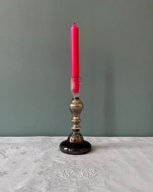 Bougeoir en verre églomisé XIXème