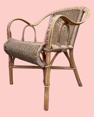 Fauteuil en rotin vintage