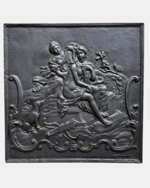 Ancienne plaque de cheminée en fonte