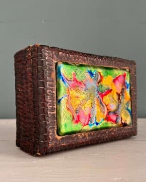 Boîte en bois vintage Capo Esmaltes, vers 1960