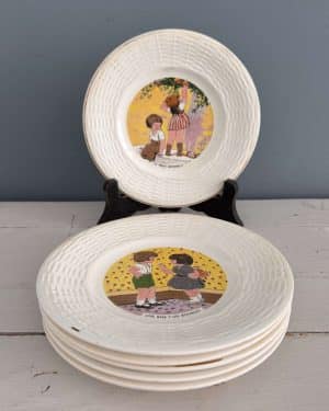 Série de 6 assiettes vintage Sarreguemines