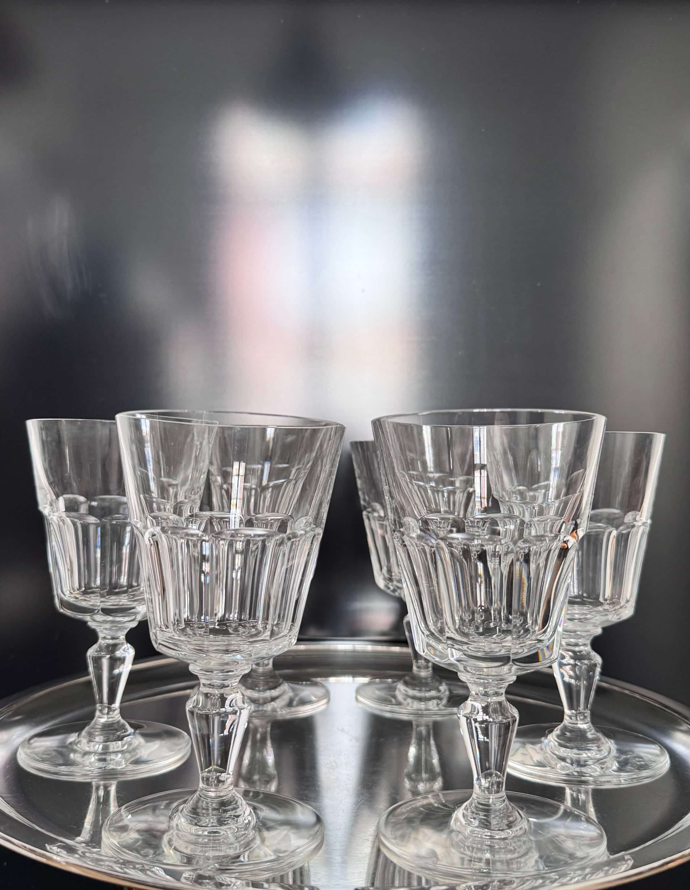 6 verres à eau en cristal Baccarat