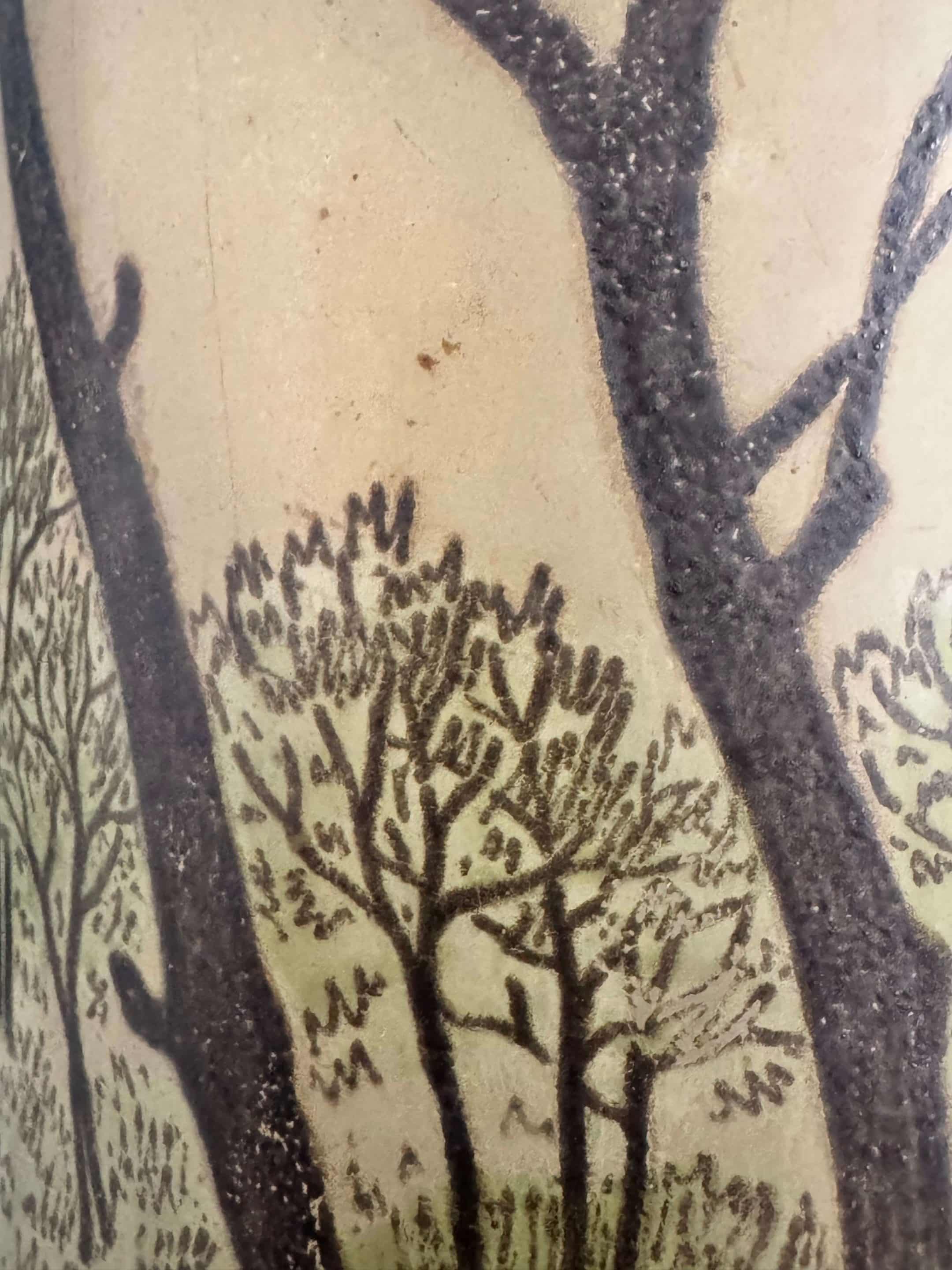 Deux vases émaillés Legras Art Nouveau