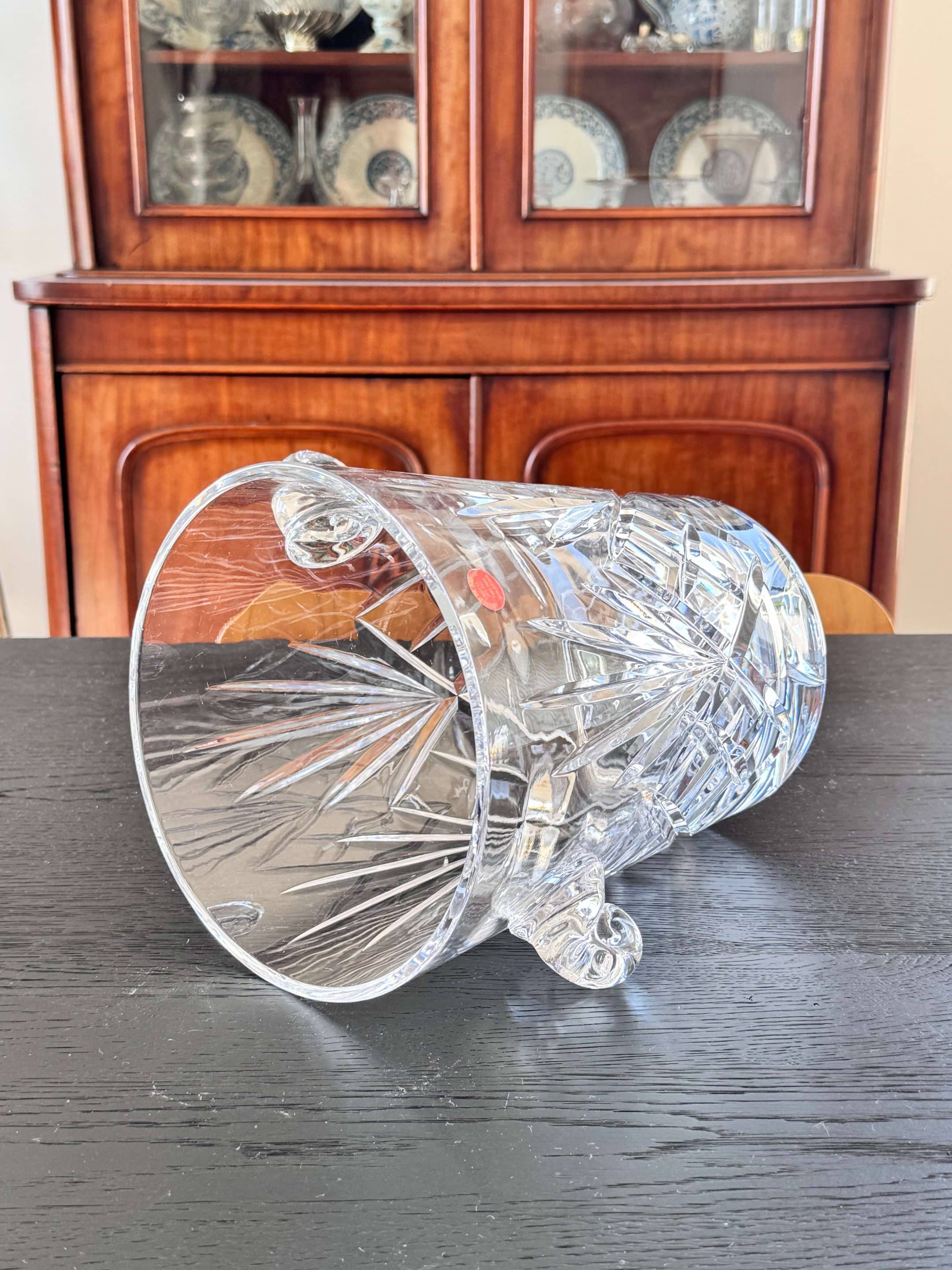 Seau à Champagne En Cristal Taillé - Style Saint Louis, Anses, Poids 4kg