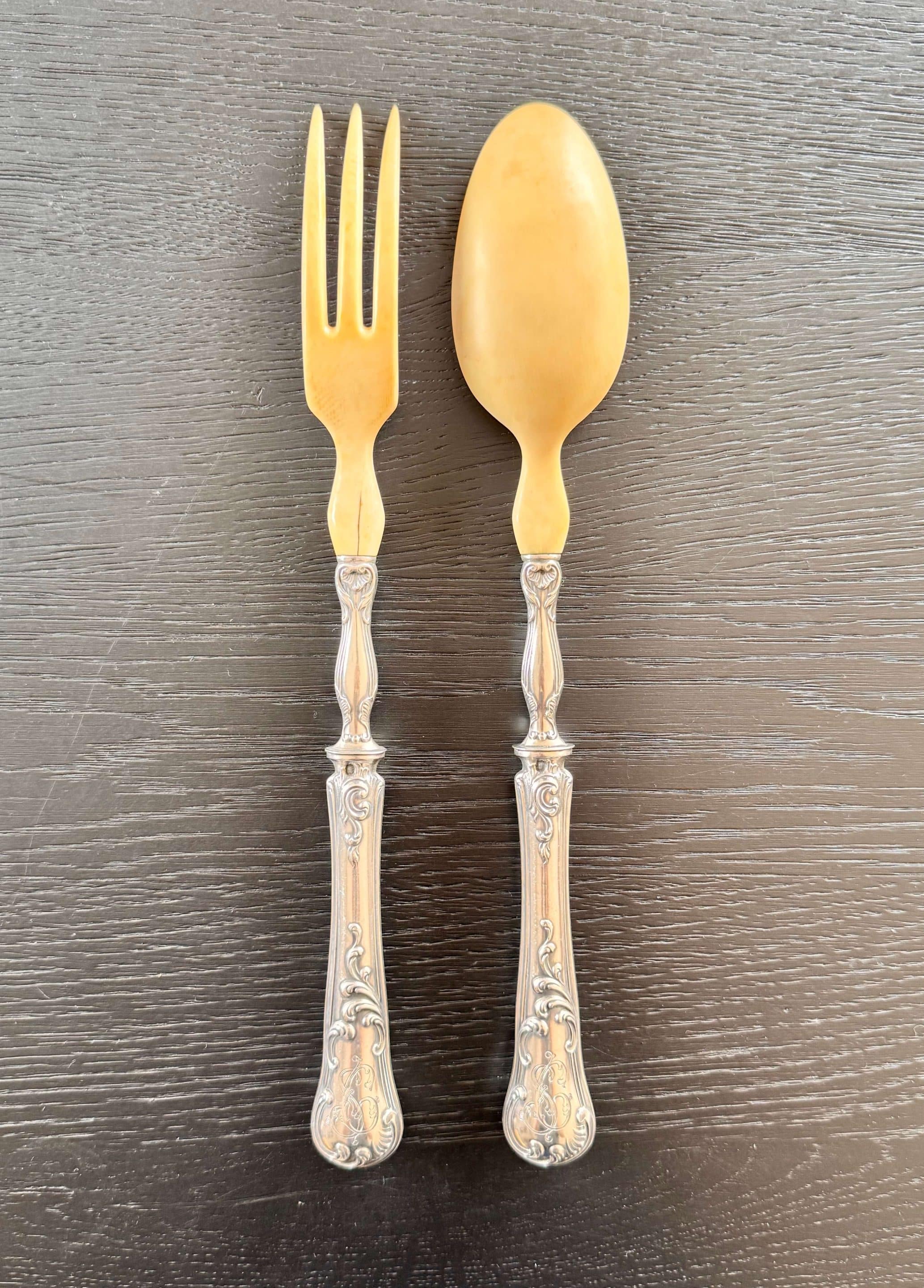 Couverts à salade 1900 dans leur écrin