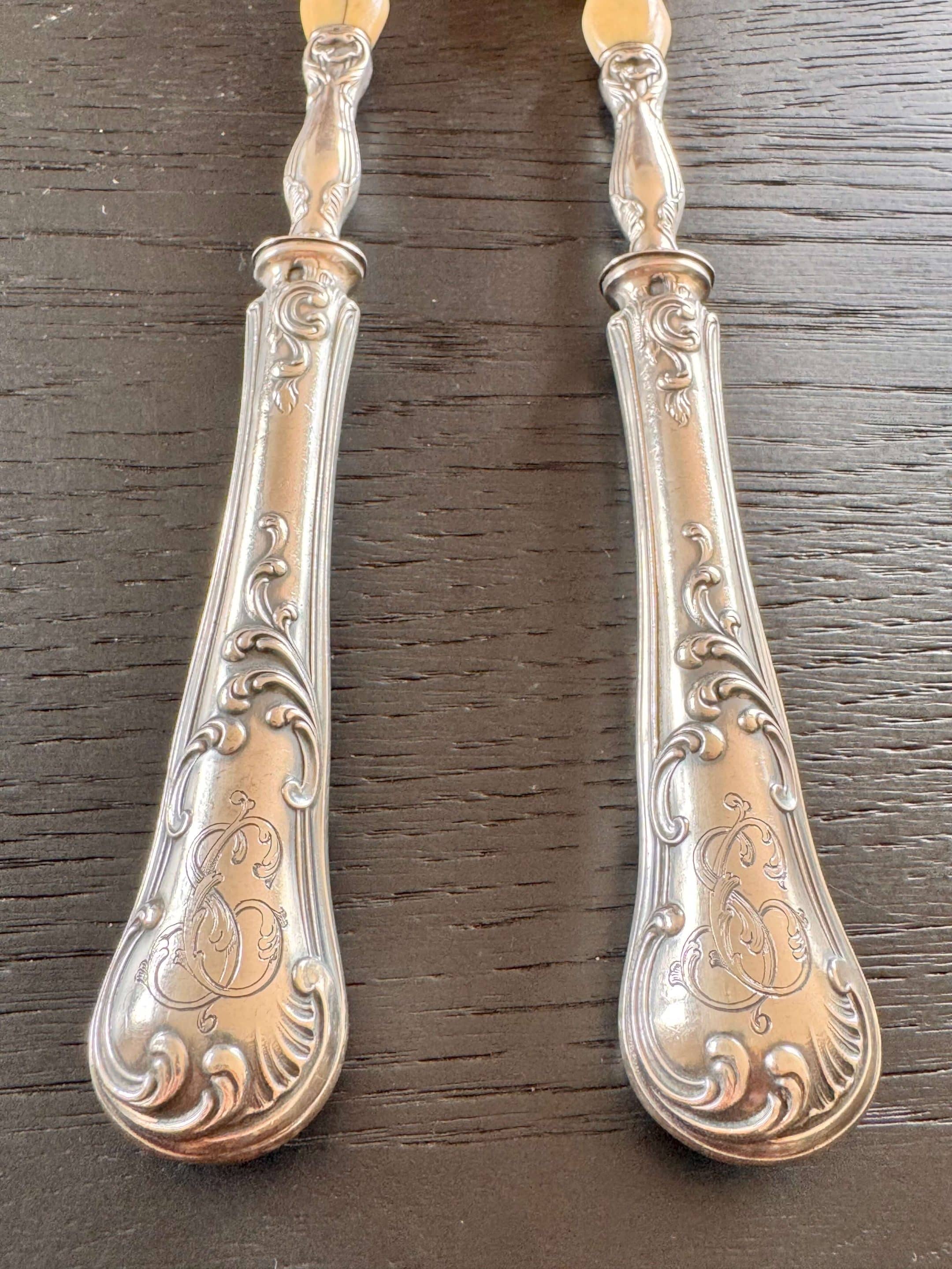 Couverts à salade 1900 dans leur écrin