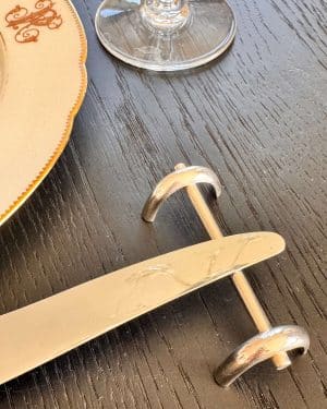 2 coffrets de porte-couteaux Ercuis en métal argenté