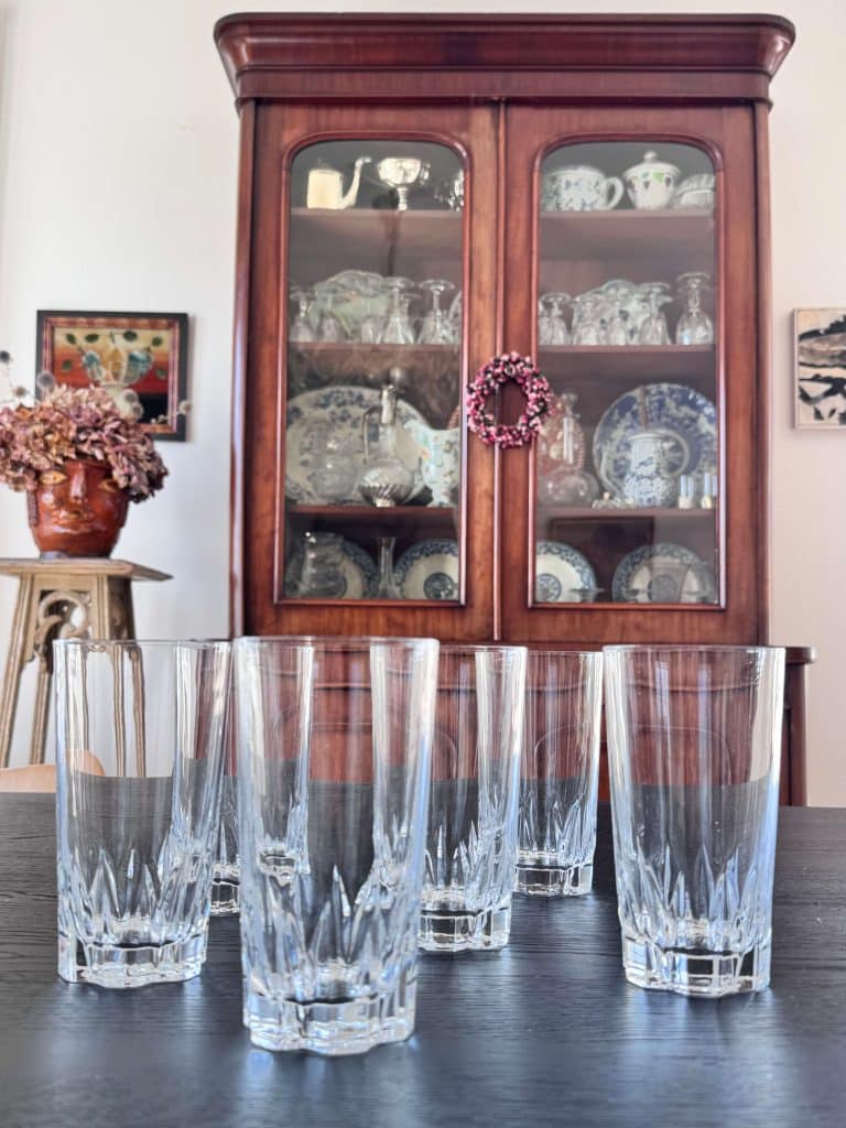 Suite de 6 grands verres en cristal