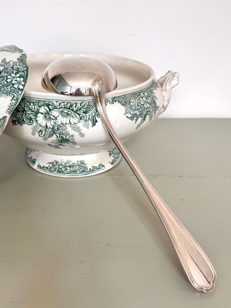 Louche à potage métal argenté orfèvre Christofle modèle America Vintage
