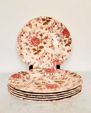 6 assiettes plates Rose Chintz Johnson Brothers