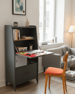 Bureau secrétaire 60's et sa chaise