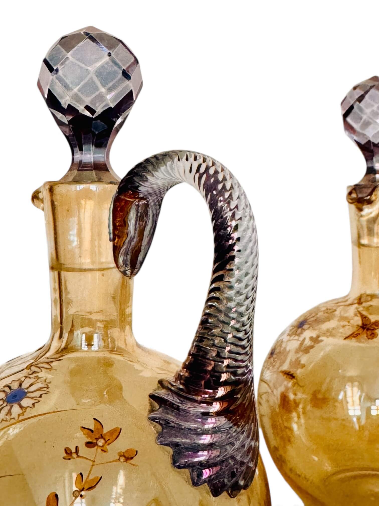 2 flacons Baccarat Art Nouveau