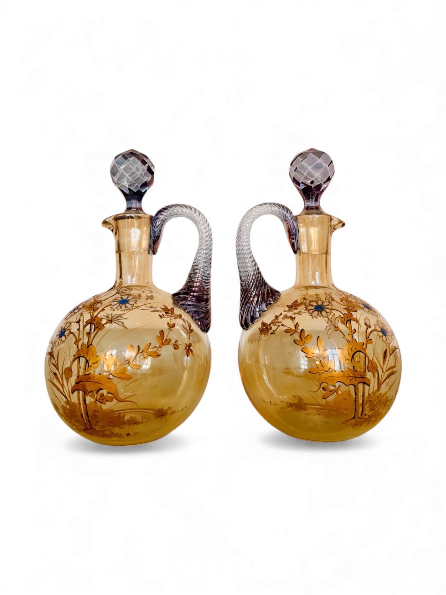 2 flacons Baccarat Art Nouveau