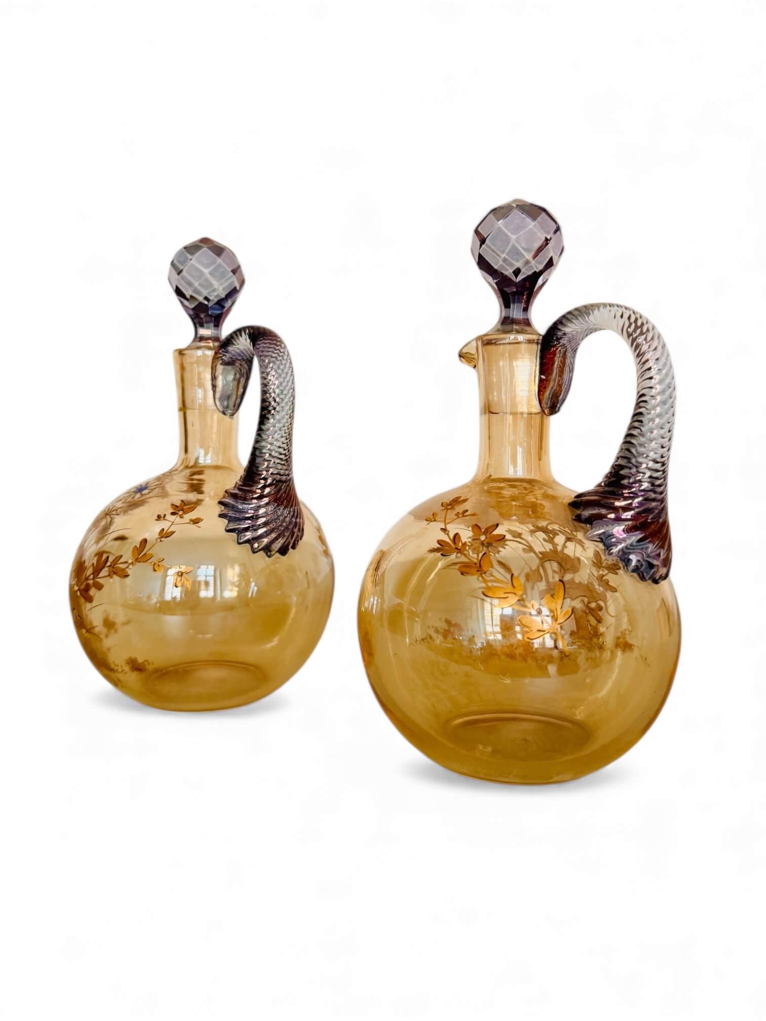 2 flacons Baccarat Art Nouveau