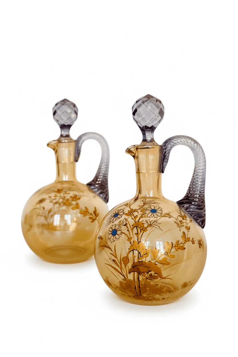 2 flacons Baccarat Art Nouveau