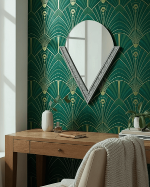 Ancien miroir mural Art Déco