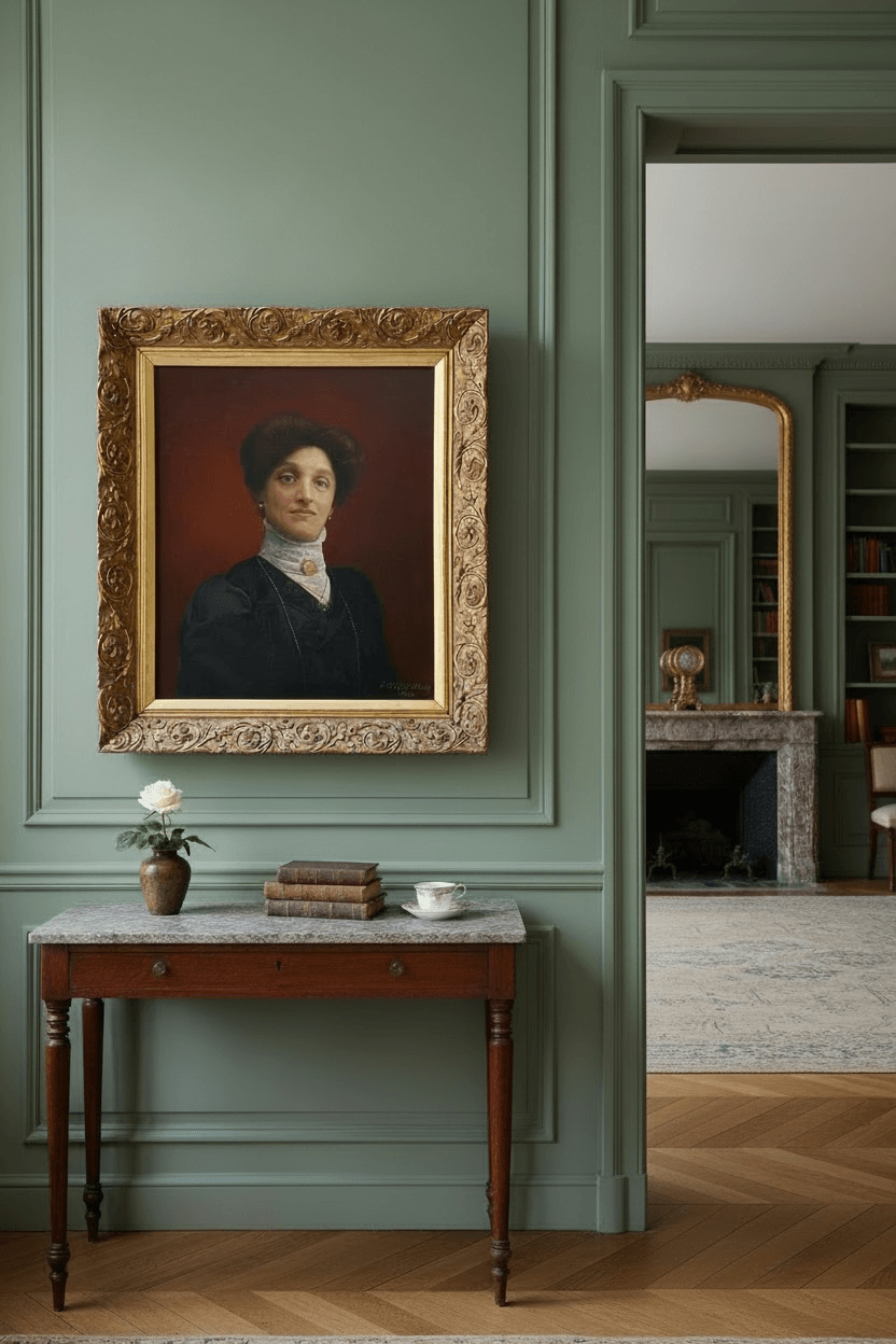 Portrait d'une femme, huile sur toile début XXème