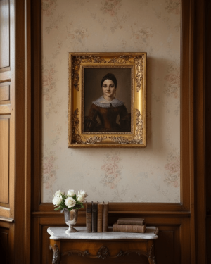 Tableau portrait XIXème époque Charles X