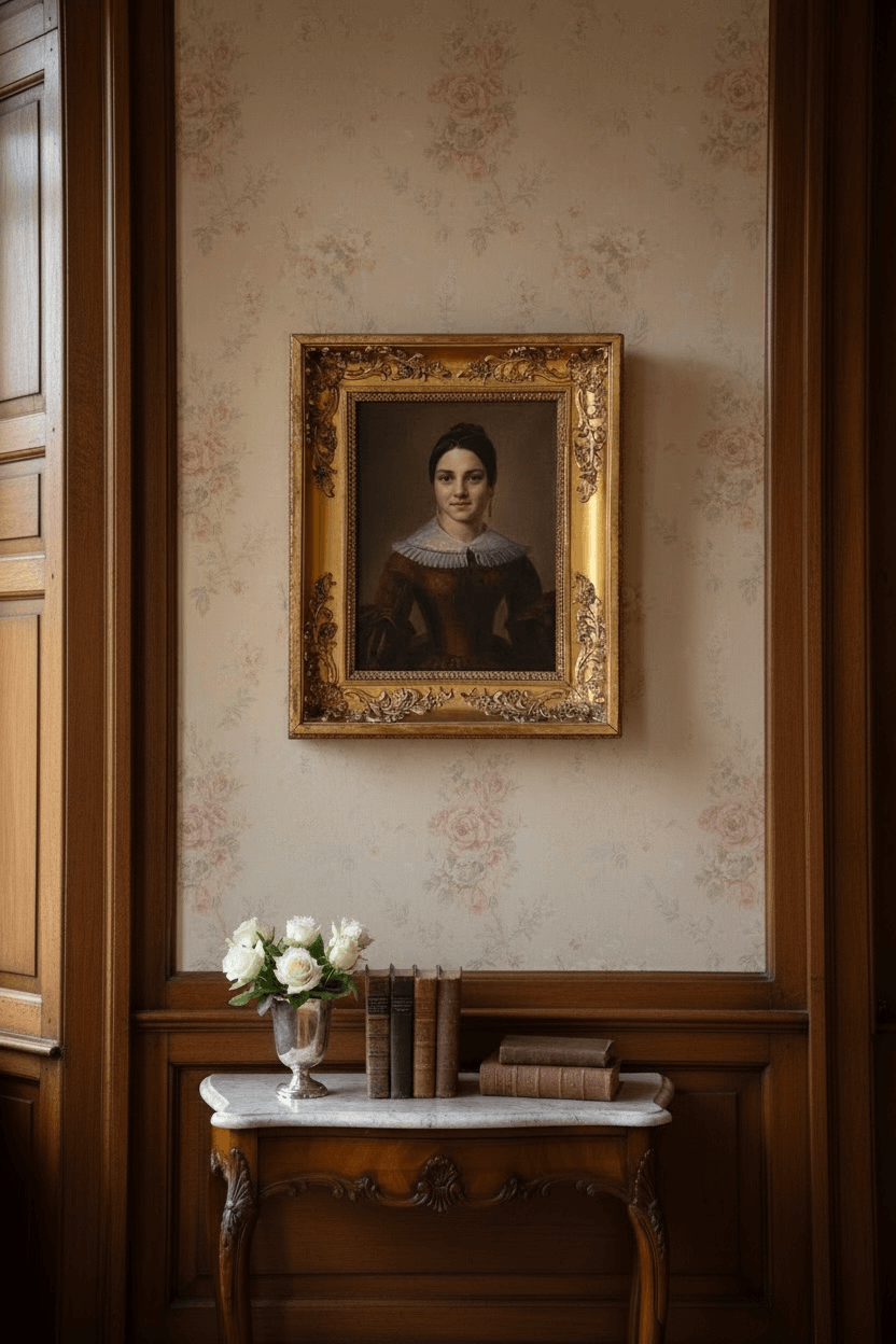 Tableau portrait XIXème époque Charles X