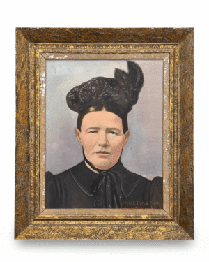 Ancien portrait 1900, école Belge