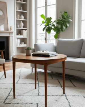 Table basse en teck scandinave