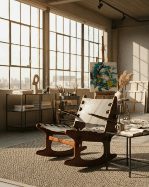Angel Pazmino mid-century modern rocking chair