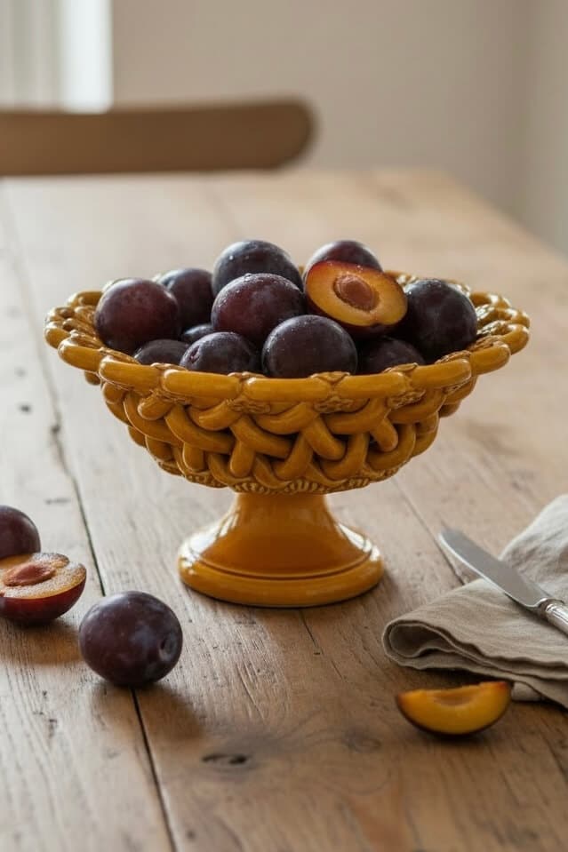 Corbeille tressée sur pied, Maison Pichon Uzès