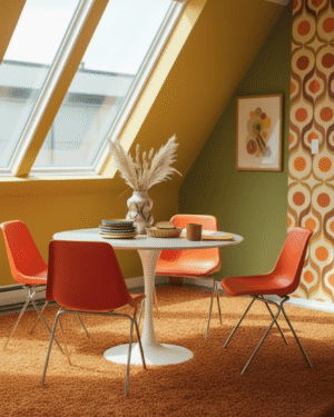 4 chaises 60's Robin Day pour Hille