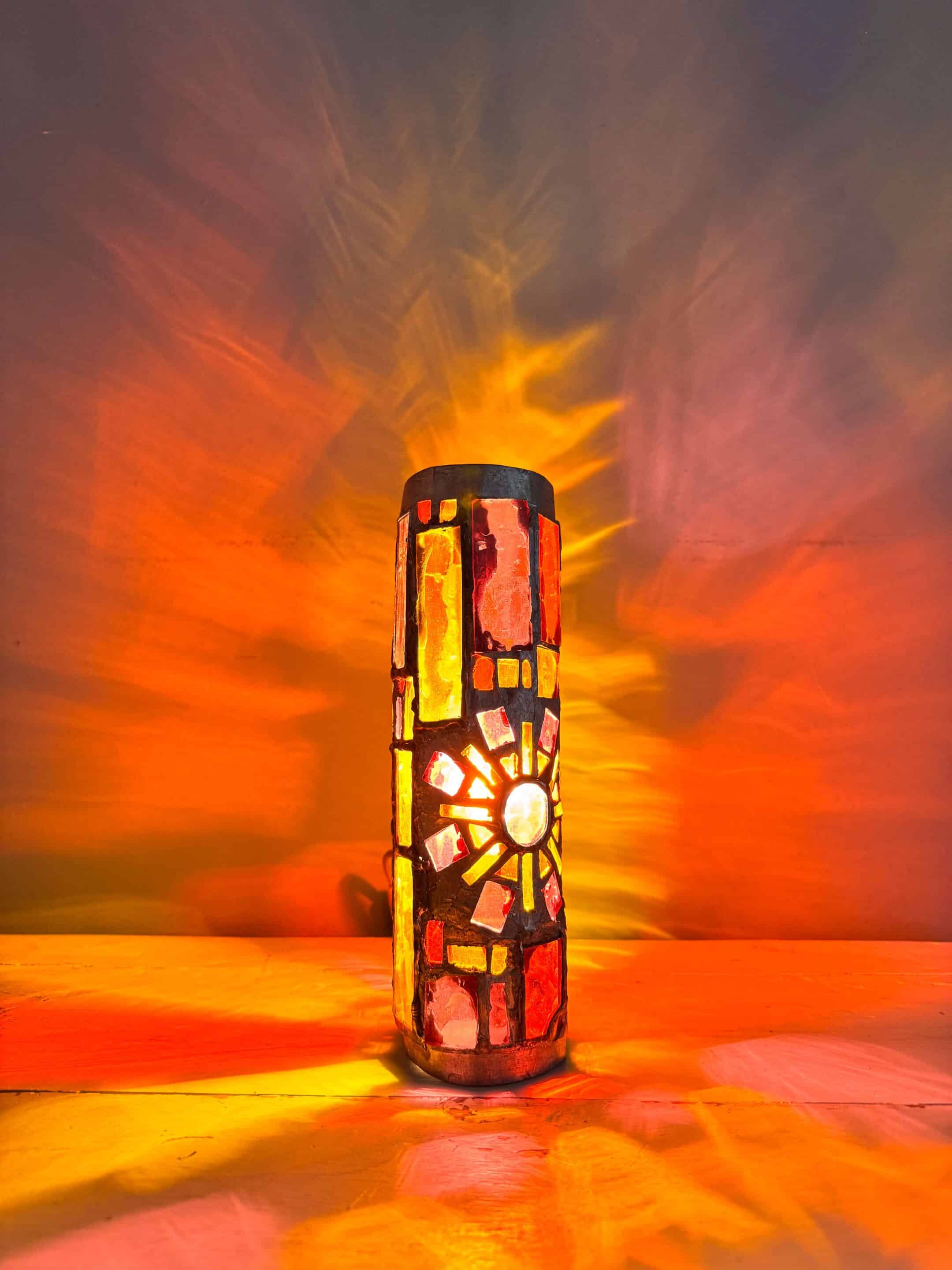 Lampe vitrail Merot