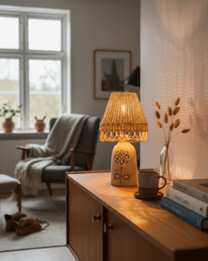 Lampe en céramique du XXème siècle