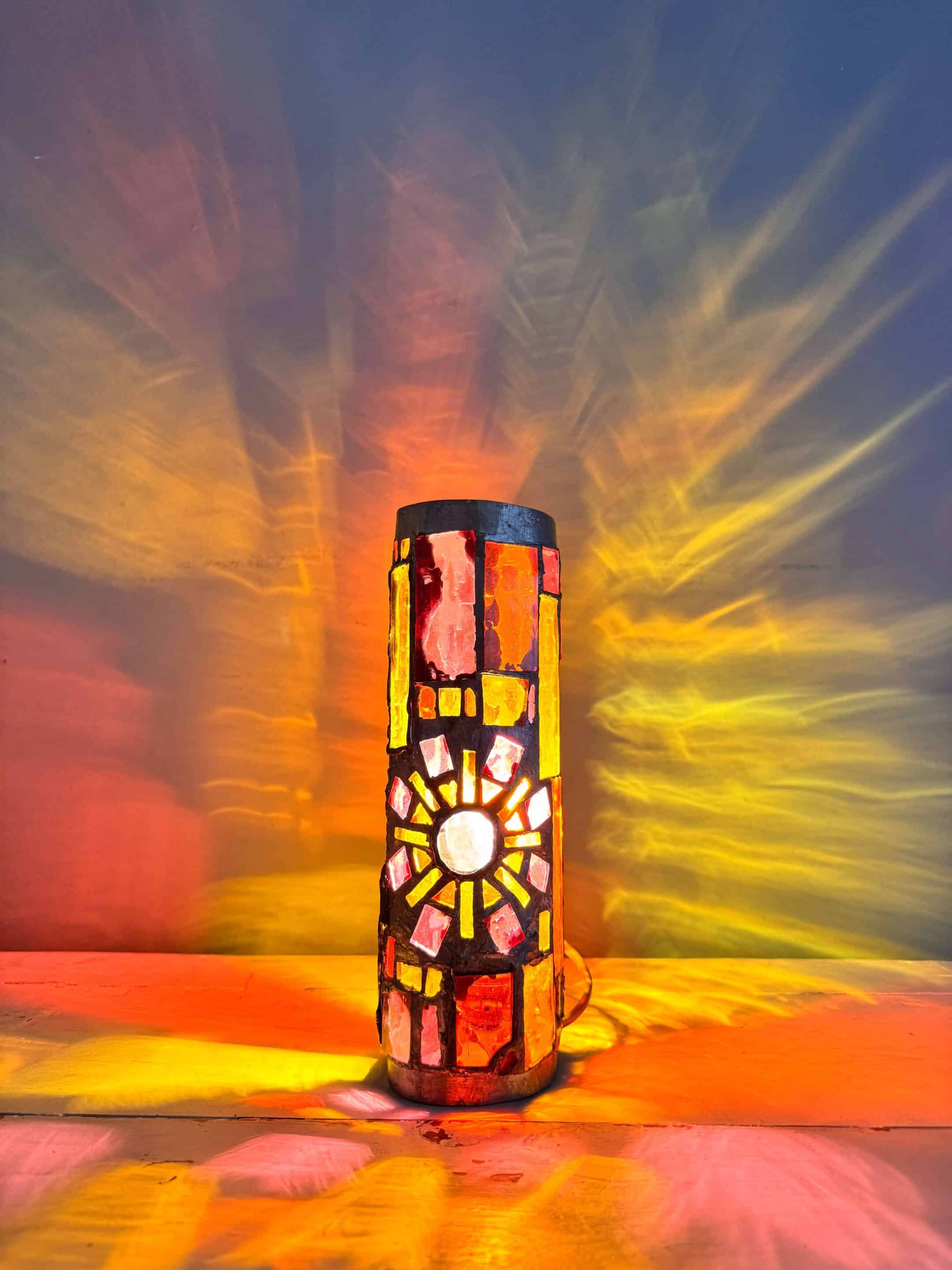 Lampe vitrail Merot
