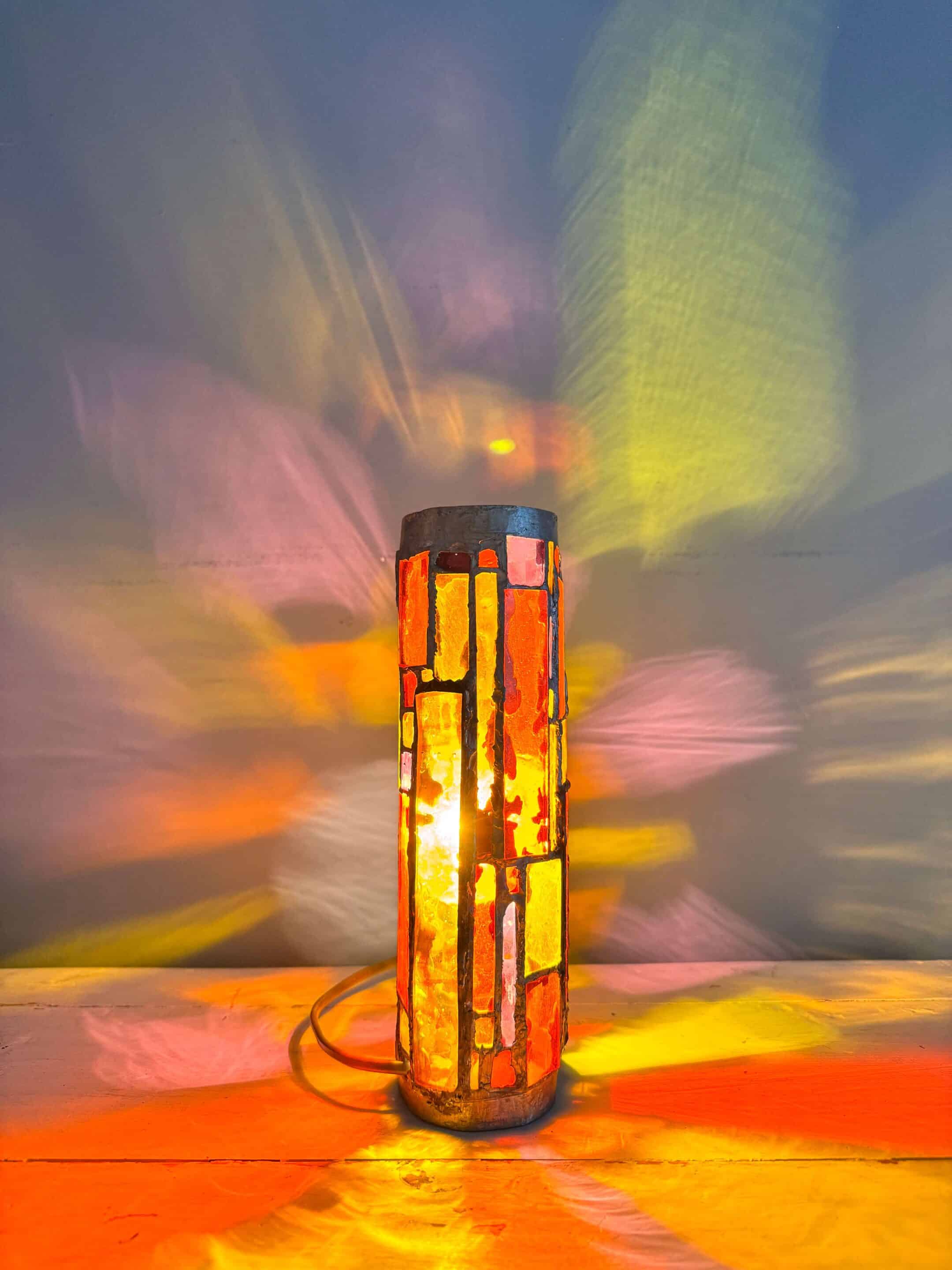 Lampe vitrail Merot
