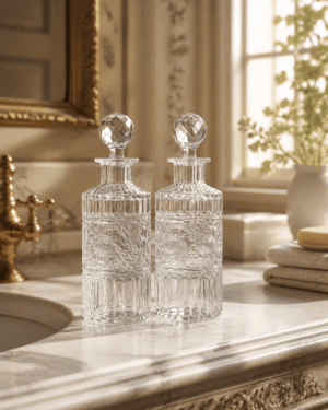 2 flacons "moulure russe", cristal Baccarat 1900