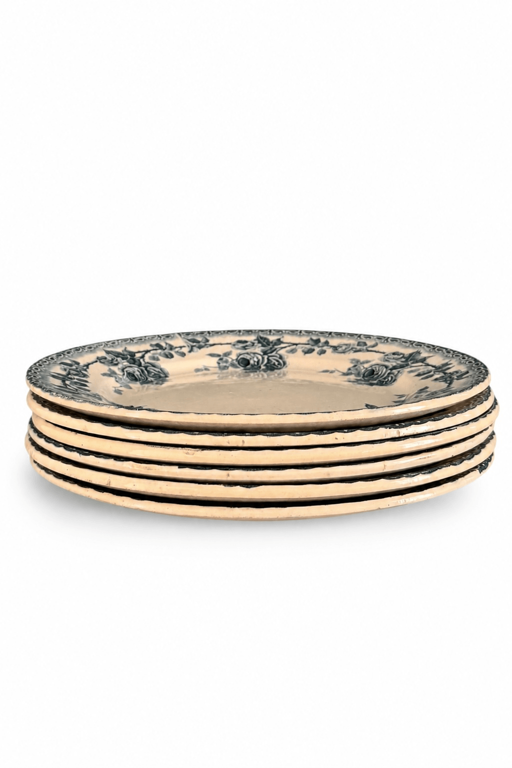 6 assiettes Choisy-le-Roi Terre de Fer 1900