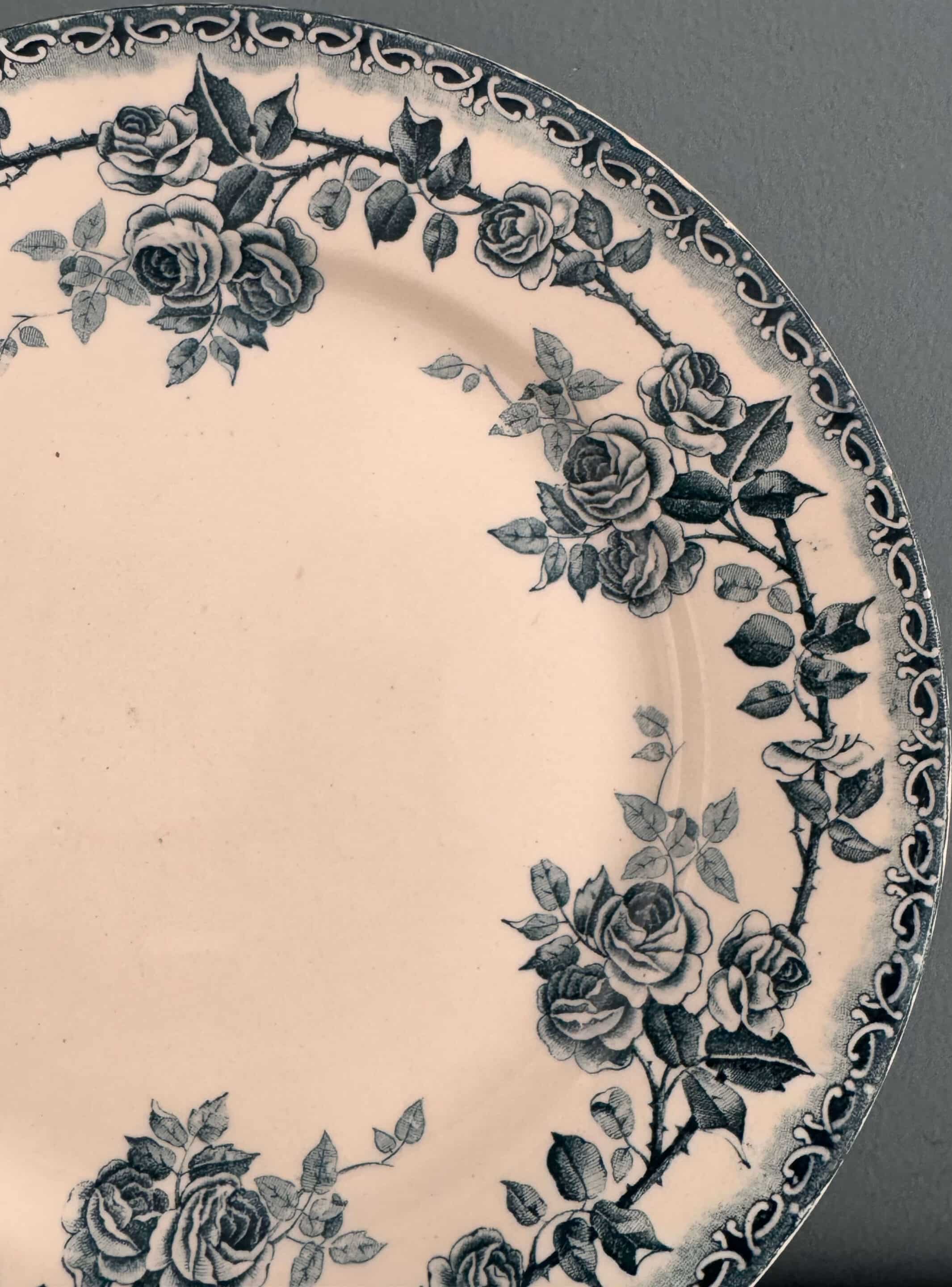 6 assiettes Choisy-le-Roi Terre de Fer 1900