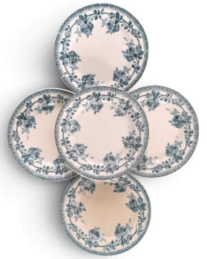 5 assiettes à dessert Terre de Fer Choisy-le-Roi