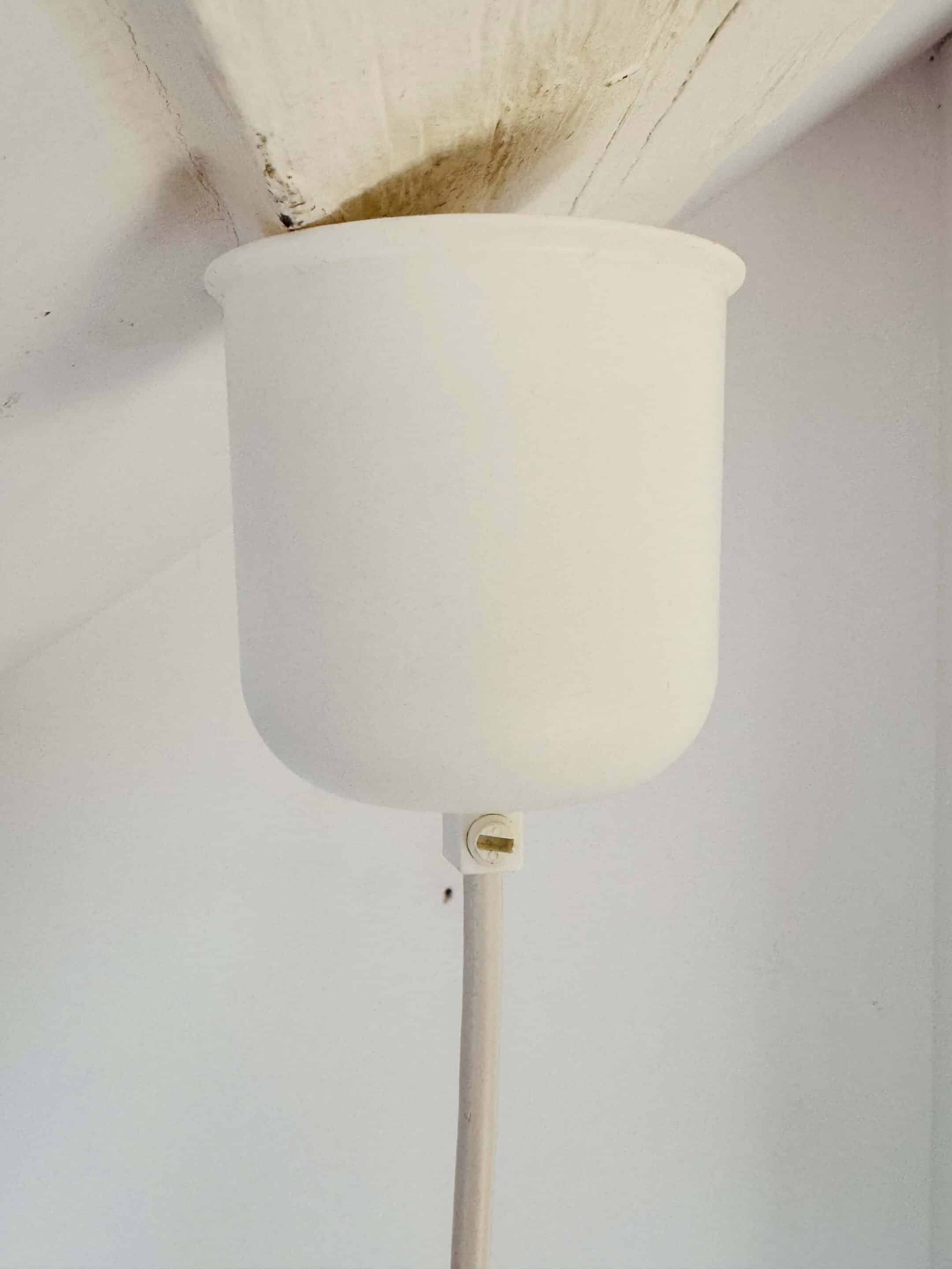 Suspension Kina en opaline et teck par Bent Karlby pour Lyfa