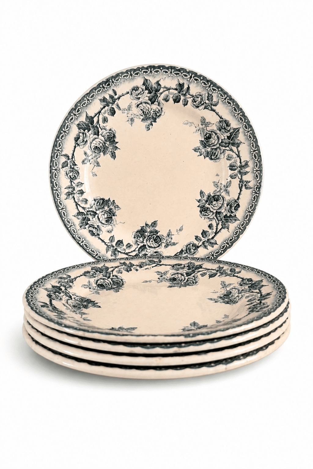 5 assiettes à dessert Terre de Fer Choisy-le-Roi
