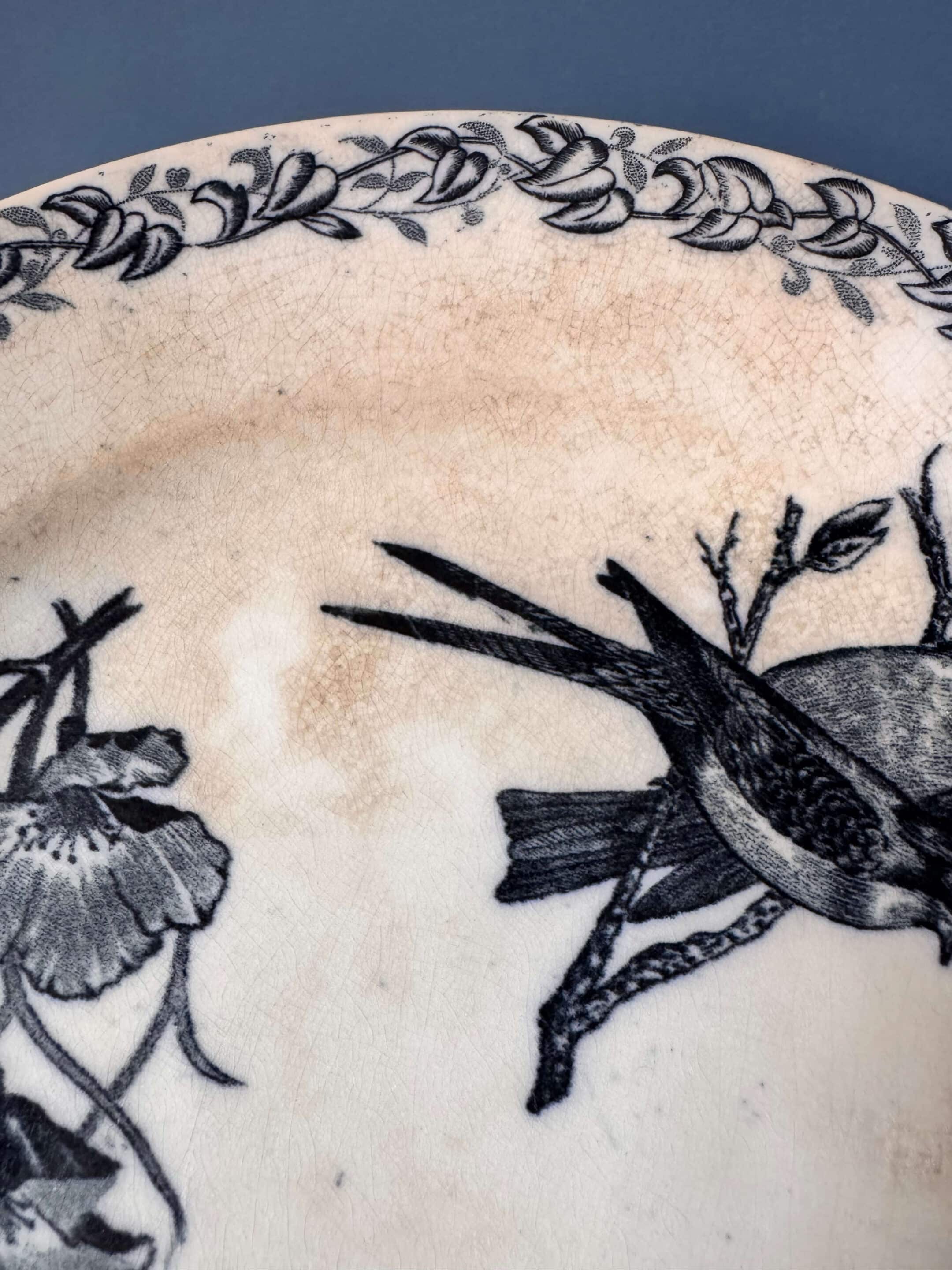 15 assiettes Terre de Fer Digoin, modèle "Favori"