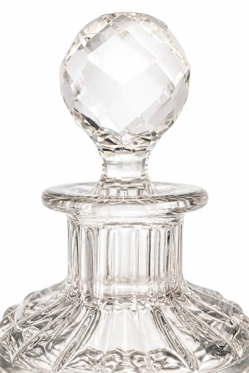 2 flacons "moulure russe", cristal Baccarat 1900