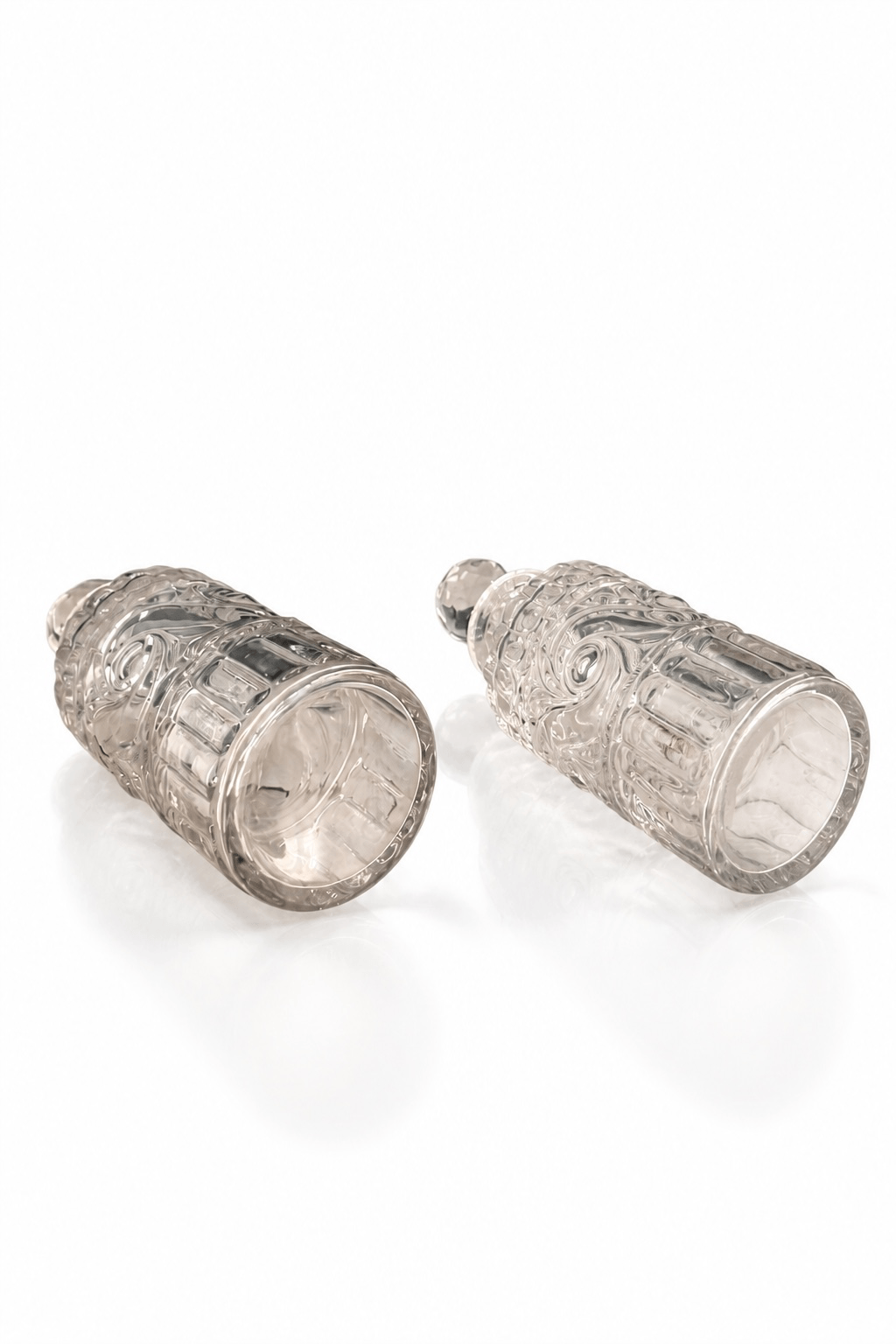 2 flacons "moulure russe", cristal Baccarat 1900