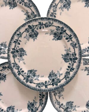 6 assiettes Choisy-le-Roi Terre de Fer 1900
