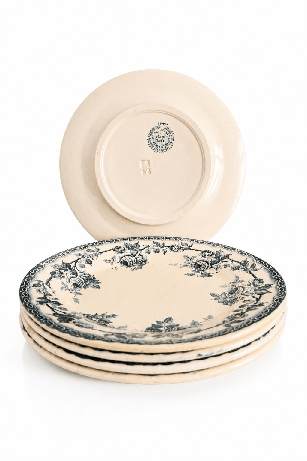 5 assiettes à dessert Terre de Fer Choisy-le-Roi