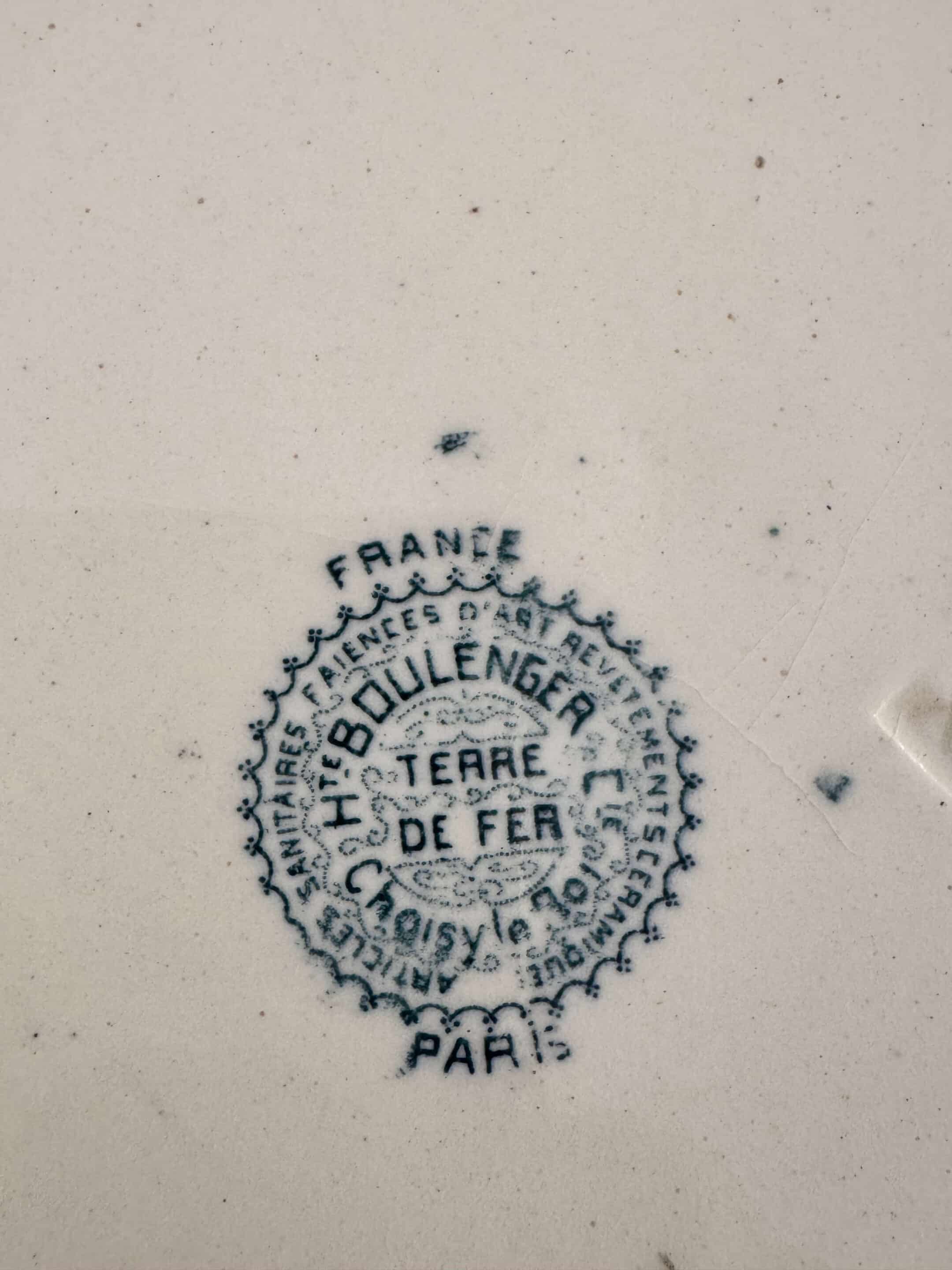 6 assiettes Choisy-le-Roi Terre de Fer 1900