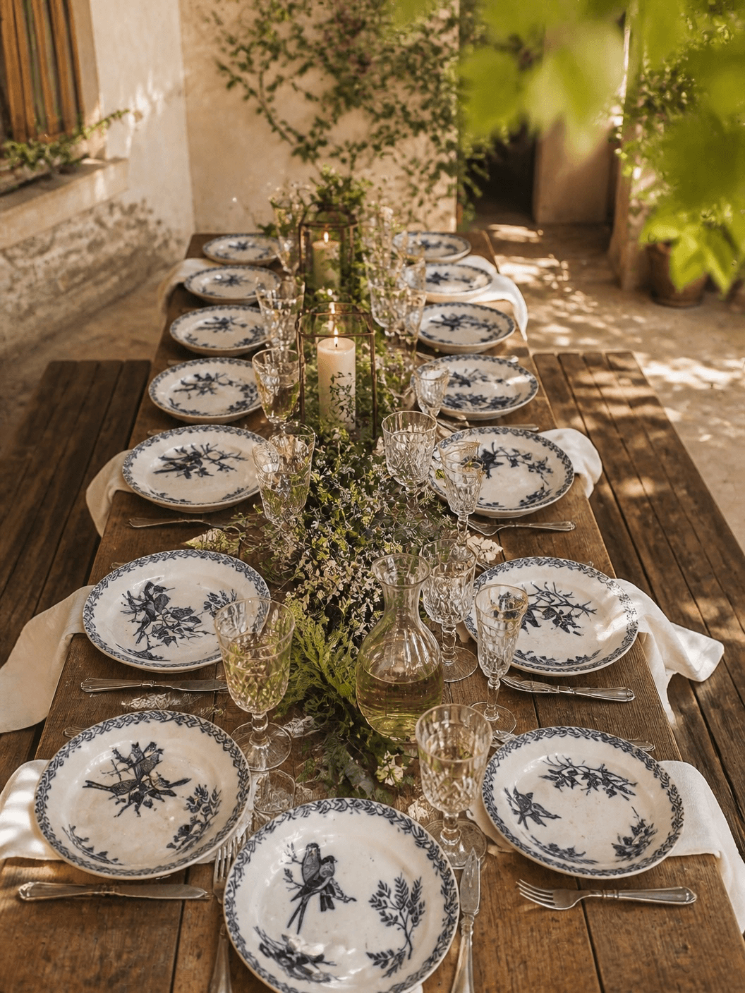 15 assiettes Terre de Fer Digoin, modèle "Favori"