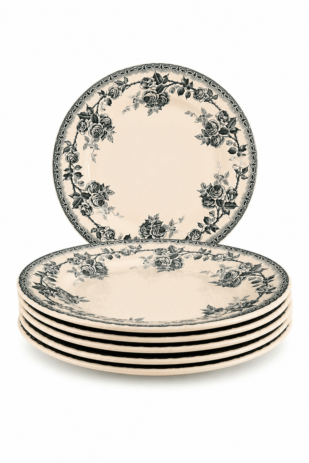 6 assiettes Choisy-le-Roi Terre de Fer 1900