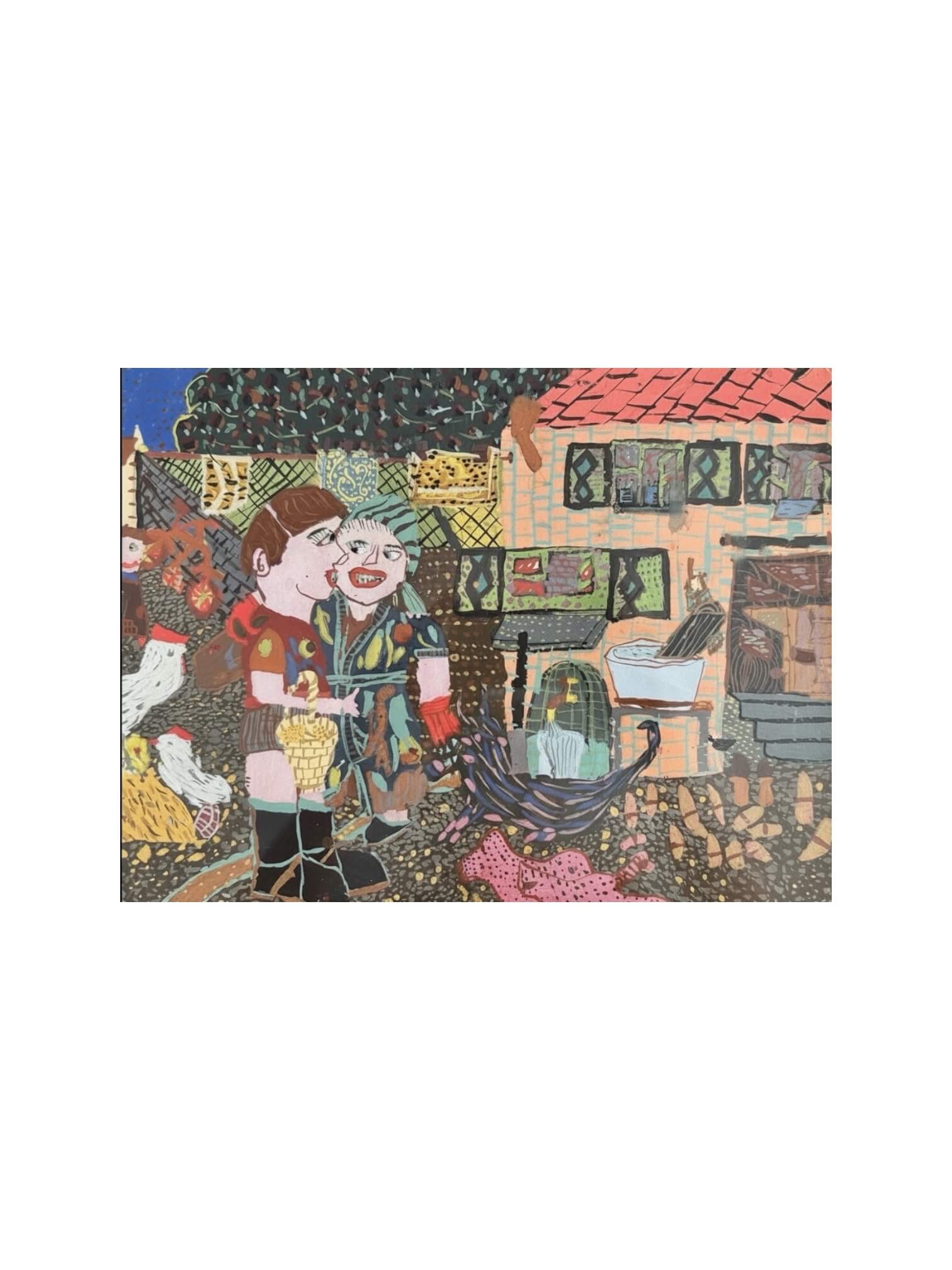 Dessin à la gouache, XXème siècle