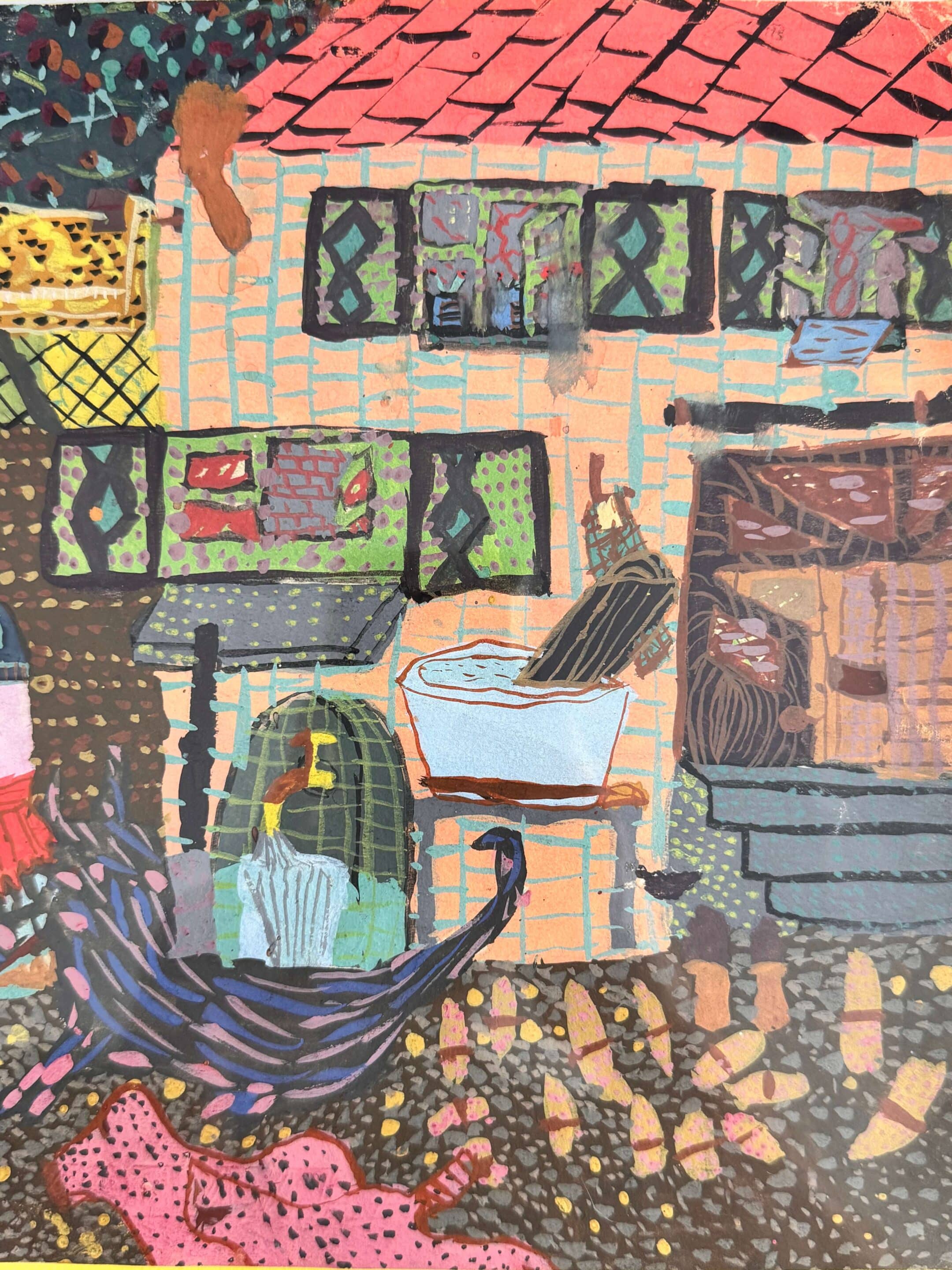 Dessin à la gouache, XXème siècle