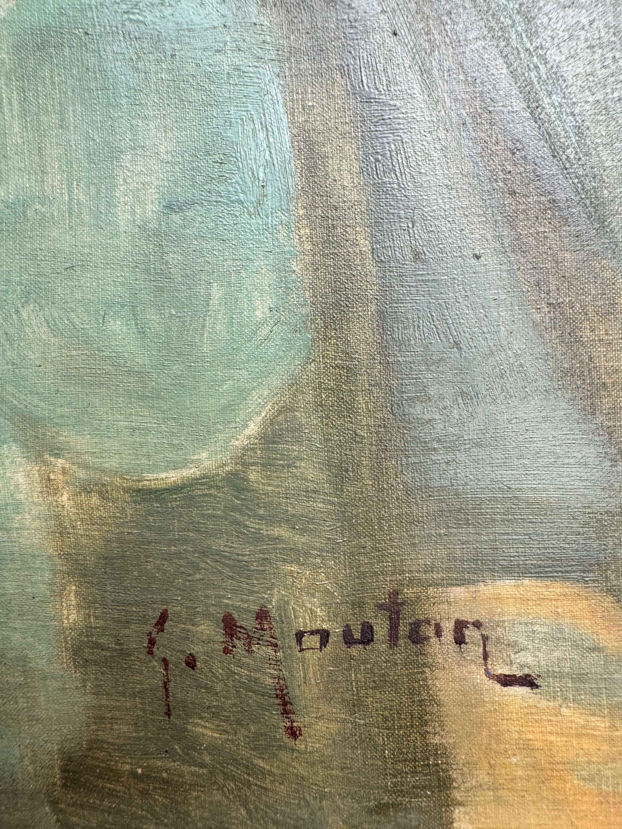 Portrait signé Georges Mouton